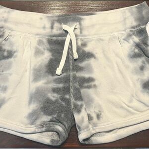 J. America women’s Grey and White Athletic Shorts  Elastic Waistband pockets